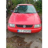 Транспортний засіб марки Volkswagen Polo, 1997 року випуску, реєстраційний номер LC25959, WVWZZZ6NZVY111185, червоного кольору